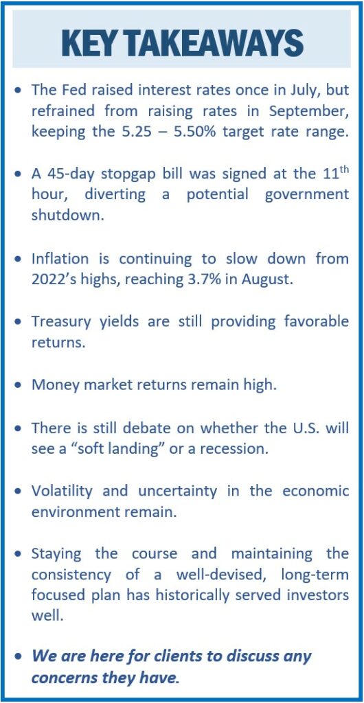 Key Takeaways Q3 2023 Economic Update