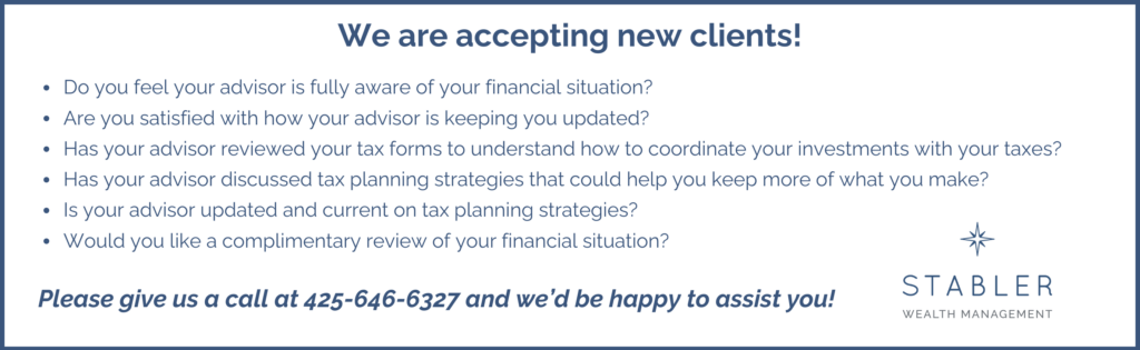 Stabler Wealth Management is Accepting New Clients in 2024