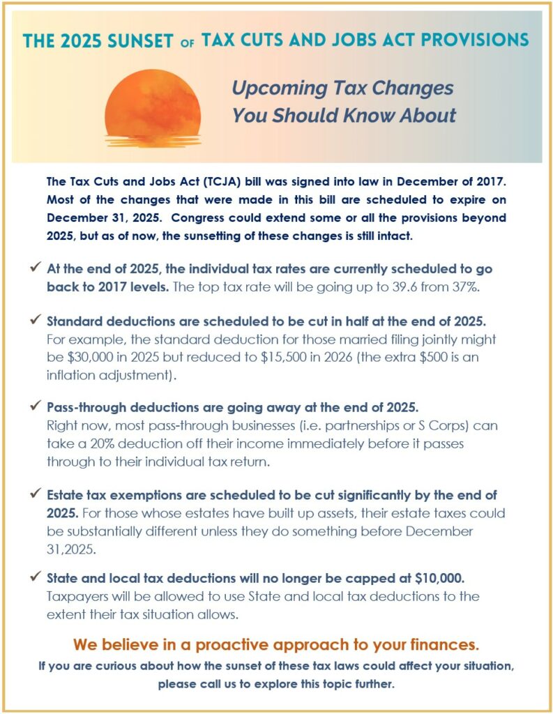 2025 Sunset of Tax Cuts and Jobs Act Provisions